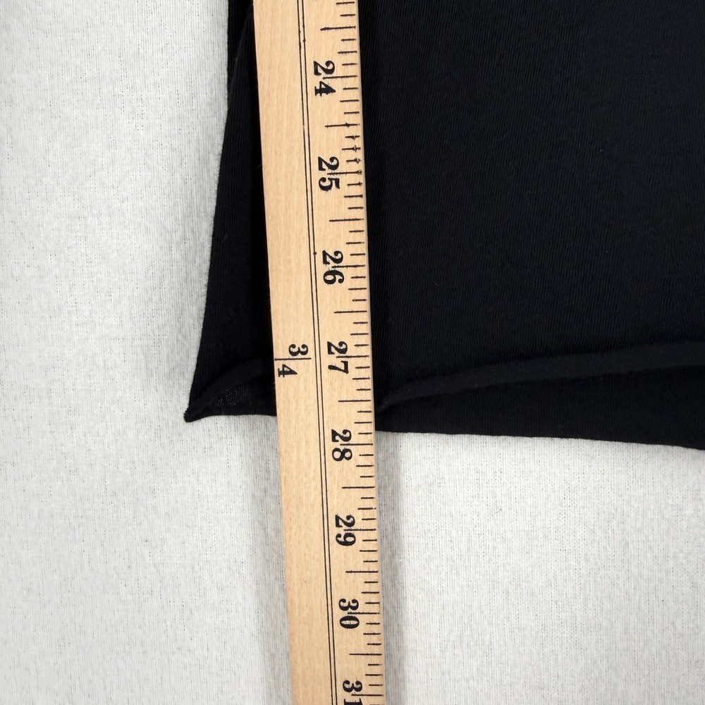 ENZA COSTA Cashmere Cuffed V Neck Top Womens Small Black Long Sleeve Luxury - Picture 6 of 15